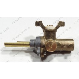 Газовый кран в сборе с жиклером - 44 для плиты Гефест многих моделей