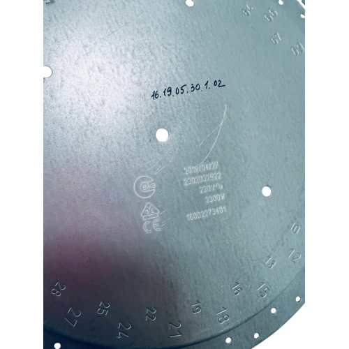 Конфорка однозонная EIKA для стеклокерамической плиты Indesit, Ariston и т.д. диаметр общий 230 мм 2300W 16002273401