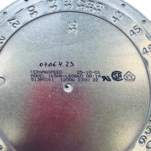 Конфорка для стеклокерамической плиты Bosch, Siemens CERAMASPEED 165N8-L60660 51390061 1200W - 165 мм