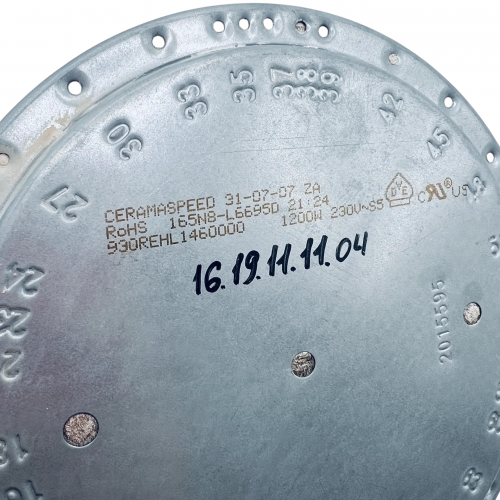 Конфорка для стеклокерамической плиты CERAMASPEED 165N8-L6695D 1200W - 165 мм