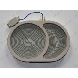 Конфорка стекло 2400W/1500W 265мм-170мм для стеклокерамики для плиты Gorenje EC65348DW