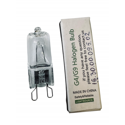 Лампочка духовки галогеновая G9 40W 300C 230V Lightsource Safety&Reliable универсальная