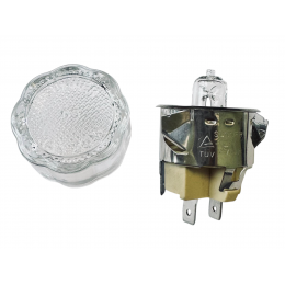 Лампочка в сборе для духового шкафа Hansa - 8515713 - патрон + плафон + галогеновая лампочка SUNNER LH-03 25W