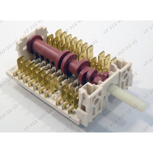 Переключатель режимов духовки для духового шкафа AEG, Electrolux 330187600, 11HE037, 7 переключений