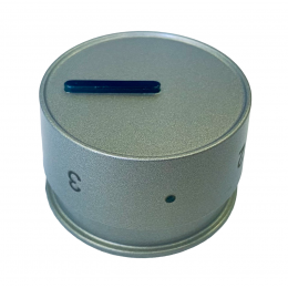Ручка управления конфоркой серебристая для плиты Hansa FCCS63000, FCEW54110