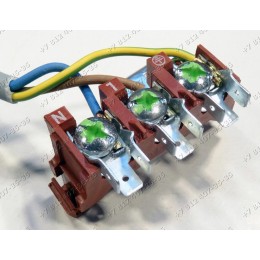 Сетевой шнур в сборе с клеммником для плиты Bosch HBN239S5R/09