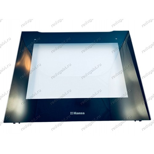 Стекло духовки внешнее черное для плиты Hansa BOESS696001, BOEI684001 и т.д. 9075294 593*488 мм