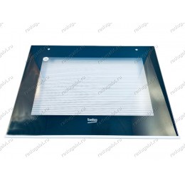 Стекло дверцы духовки для плиты Beko CSS 52010, CSM 52020, CSE 52020 и т.д. - внешнее 593*463 мм - 210441997
