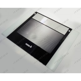 Внешнее стекло духовки газовой плиты Гефест 6100 6140 6100-00 6100-01 6110-00 и т.д. 598*448 мм Черное без термоуказателя