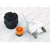 Коричневая круглая кнопка подсветки ПКН5072, ПКН507-2, ПКН507.2, КУ507 для плиты Гефест Дарина