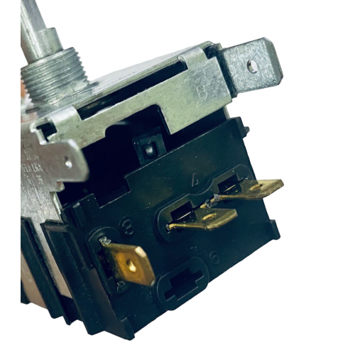 Терморегулятор для холодильника Атлант Danfoss на 2 узких контакта 077B3559 длина трубки 0,8 метра - 908081450119