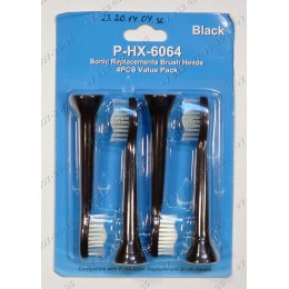 Насадки для зубной щетки P-HX-6064 - совместимы с Philips HX6064 - комплект 4 штуки 