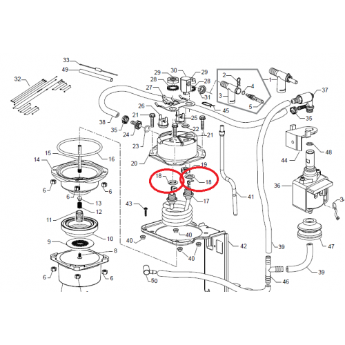 Прокладка для нагревателя для кофемашины Saeco, Gaggia O-ring OR2050
