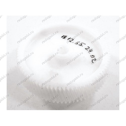Шестеренка средняя для мясорубки Vitek VT3614 VT-3614, Panasonic диаметры 65 и 19 мм, зубья 78 и 10