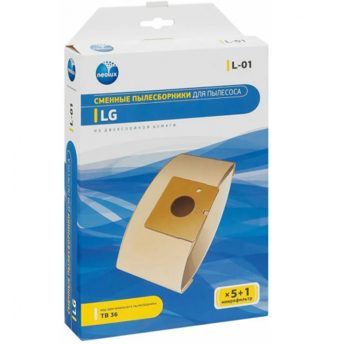 Мешки для пылесоса LG Neolux L-01 - комплект из 5 бумажных мешков TB-36