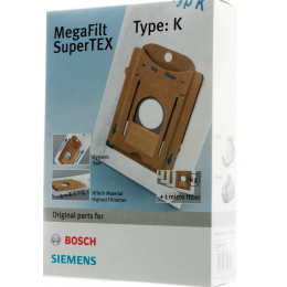 Мешки для пылесоса Bosch MegaFilt SuperTEX Type K - микрофибра, оригинал - комплект из 4 штук!