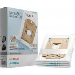 Мешки для пылесоса Bosch MegaFilt SuperTEX Type K - микрофибра, оригинал - комплект из 4 штук!