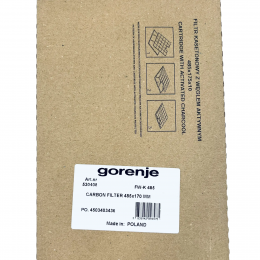 Фильтр угольный для вытяжки Gorenje 530408, FW-K485 - 485*170 мм