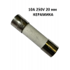 Универсальный предохранитель 10A, 250V 5*20 мм длина 2 см для СВЧ - керамический