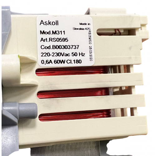Циркуляционная помпа посудомоечной машины Ariston, Indesit - Askoll Mod. M311 Art RS0595 60W C00303737