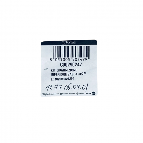 Уплотнитель нижний посудомоечной машины Indesit, Ariston - 540 мм - C00290247 - ОРИГИНАЛ