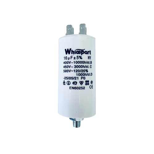 Конденсатор 16uF 450V для стиральной машины - универсальный - Whicepart 16uF