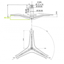 Крестовина барабана стиральной машины Bosch, Siemens COD.777  (Италия) 