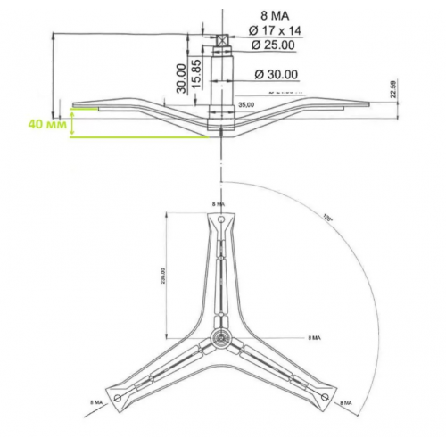 Крестовина барабана стиральной машины Bosch, Siemens COD.777  (Италия) 