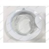 Люк в сборе белый для стиральной машины Indesit PWSC5104WCIS.L PWSE6104SCIS