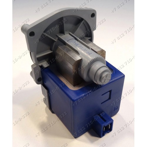 Насос для стиральной машины Bosch WFF1200, WFF1201, WFF1205, Siemens WP80810 на 4 саморезах, контакты сзади под разъем