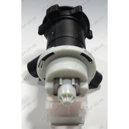 Насос для стиральной машины Bosch, Siemens в сборе с улиткой и фильтром Copreci KEBS111/044 KEBS111/049 30W на защелках, контакты вперед под разъем (под фишку)