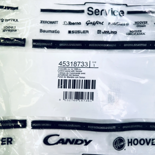 Панель управления стиральной машины Candy CS41051D1/2-07, CS41071DB1/2-07 в сборе с сенсором