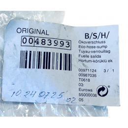 Патрубок сливной - "бак-насос" стиральной машины Bosch, Siemens - 5500003603 - 00483993