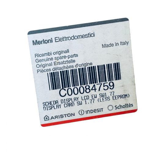 Плата индикации стиральной машины Indesit WE8XR, WES9XR, WE8X, WE12X и т.д. - C00084759 - 16200059003