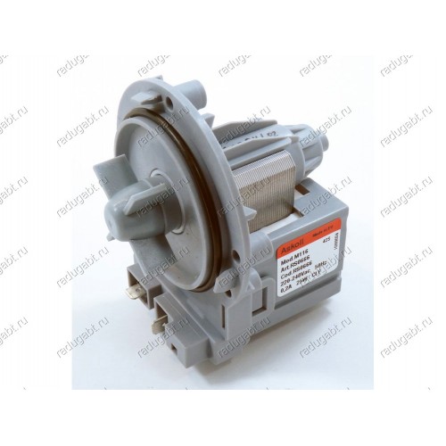 Помпа для стиральной машины Askoll M116 Art. RS0666 Cod RS0666 25W на 3 саморезах, контакты спереди раздельно 