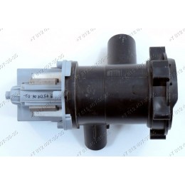 Насос для стиральной машины Bosch, Siemens в сборе с улиткой и фильтром Askoll M50 (M221) 30W на защелках, контакты вперед под разъем (под фишку)