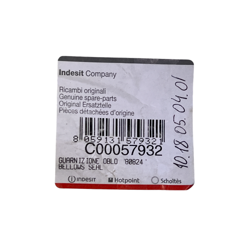 Резина люка стиральной машины Indesit, Ariston 144001109 C00057932