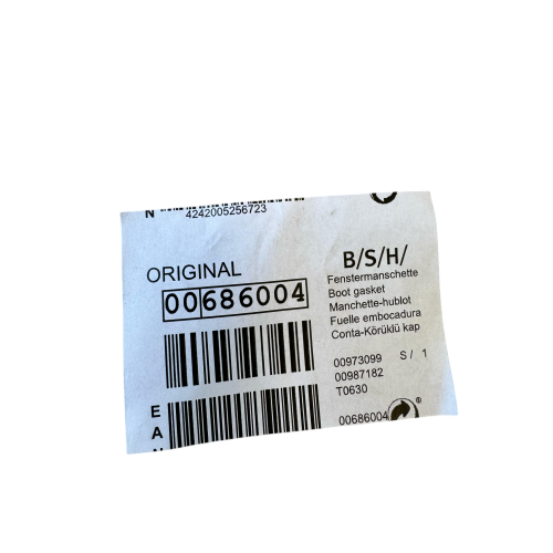 Резина люка - манжета люка стиральной машины Bosch Siemens - 00686004 - 9001017339 ОРИГИНАЛ