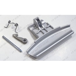Ручка люка серебристая стиральной машины Ariston ARXD105CIS/S, ARXF105CIS/S, ARXXD105CIS/S
