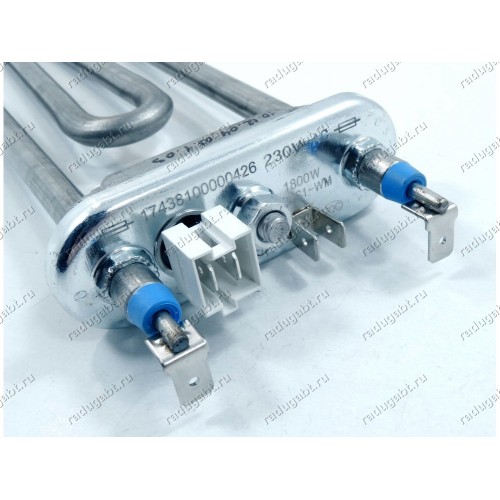 Тэн для стиральной машины Hansa WHB1038, AWS510LH, AWS610DH с датчиком температуры