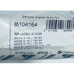 Магниевый анод M4 D16 L195 для водонагревателя Ariston 65104164 (574306)